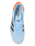 adidas Gazelle Sneakers — Light Blue/Orange — Size US M 11.5 - US W 13 — Lifestyle View