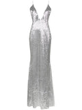 The New Arrivals Ilkyaz Ozel Claudie Maxi Dress — Red/ Silver — Size S — Front View