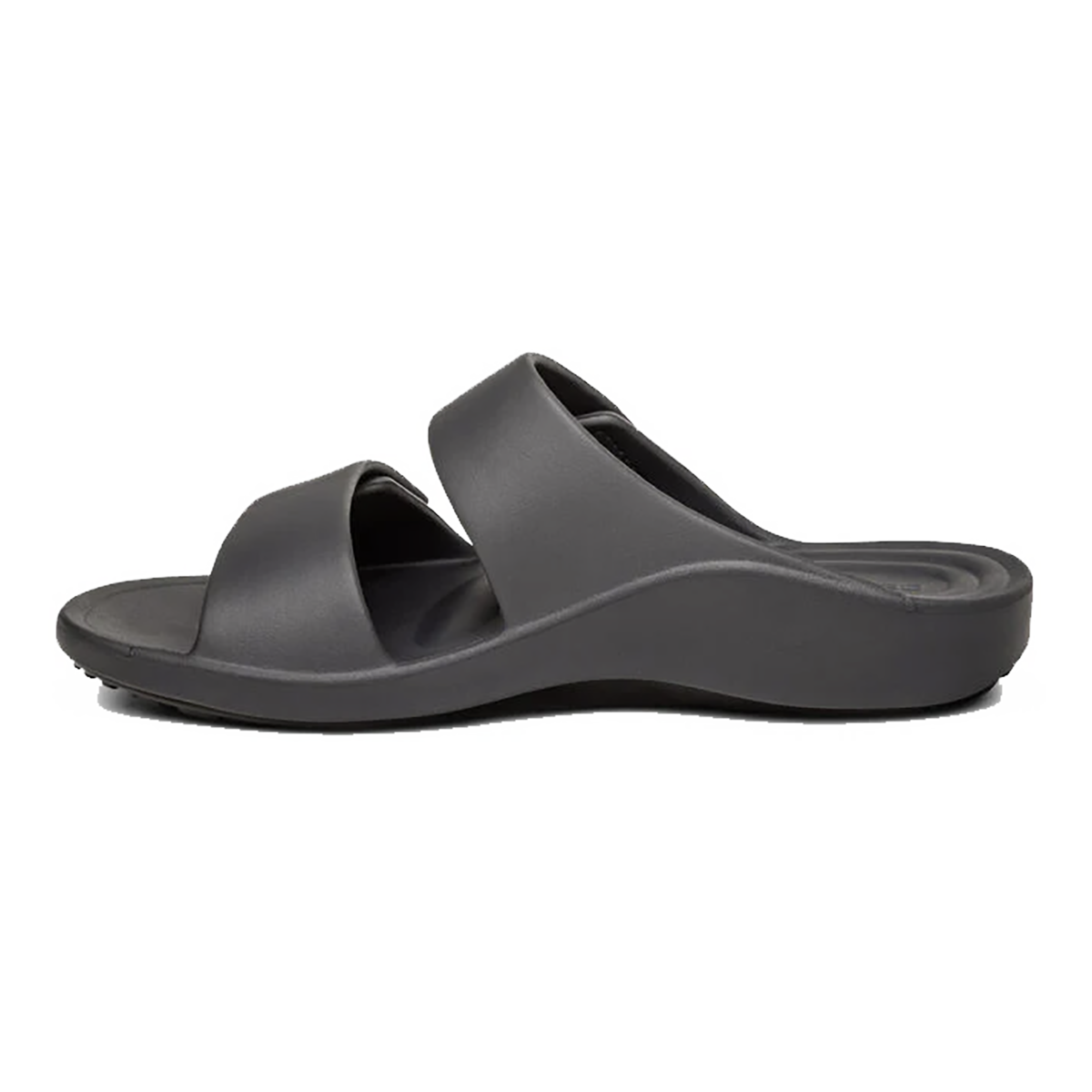 Aetrex Milos Slide — Black — Size D — Width 7 — Side View