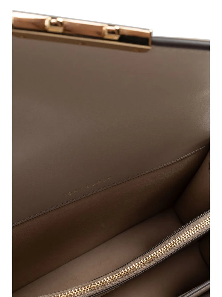Tory Burch T Monogram Leather Shoulder Bag — Same as shown — Size One Size — Detail View