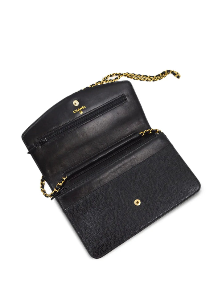 Chanel Pre Owned 2000 Cc Stitch Wallet On Chain — Same as shown — Size One Size — Top View
