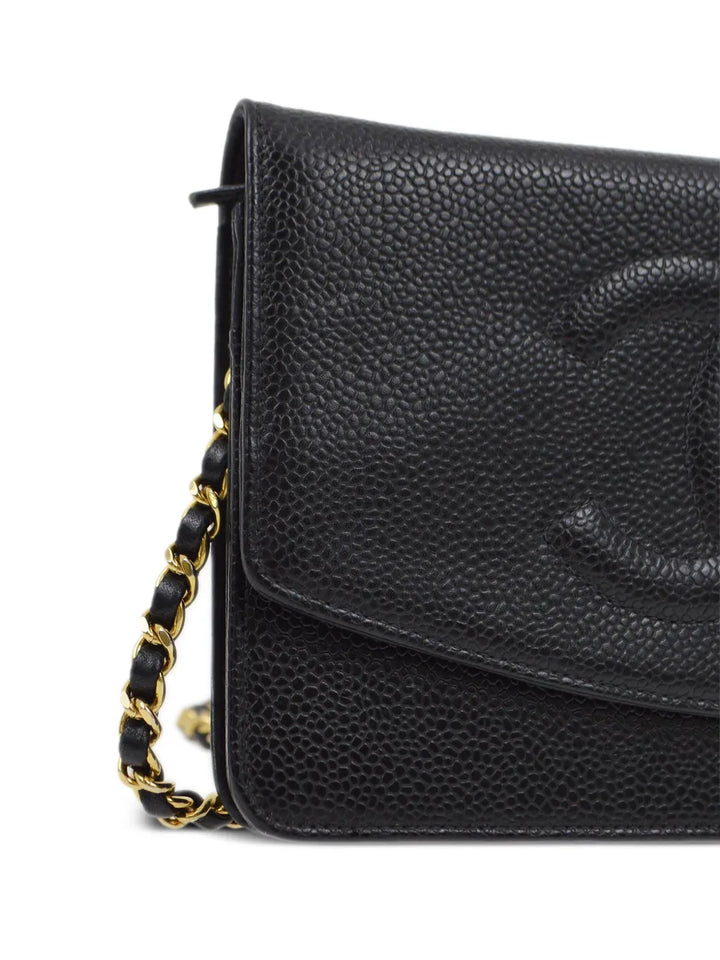 Chanel Pre Owned 2000 Cc Stitch Wallet On Chain — Same as shown — Size One Size — Back View
