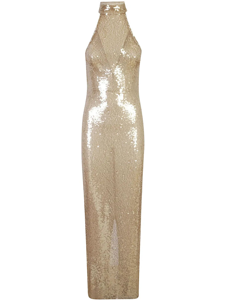The New Arrivals Ilkyaz Ozel Mariacarla Midi Dress — Beige — Size XS — Front View