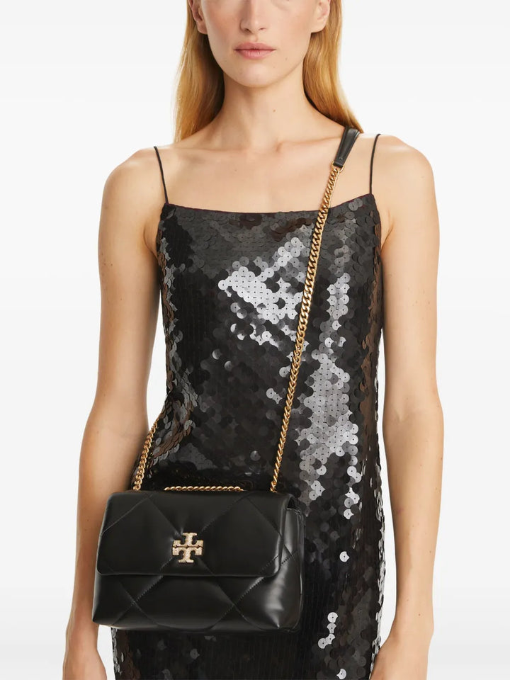 Tory Burch Small Kira Diamond Quilted Pav Convertible Shoulder Bag — Same as shown — Size One Size — Back View