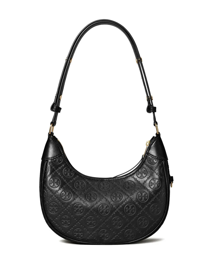 Tory Burch T Monogram Crescent Shoulder Bag — Same as shown — Size One Size — Side View
