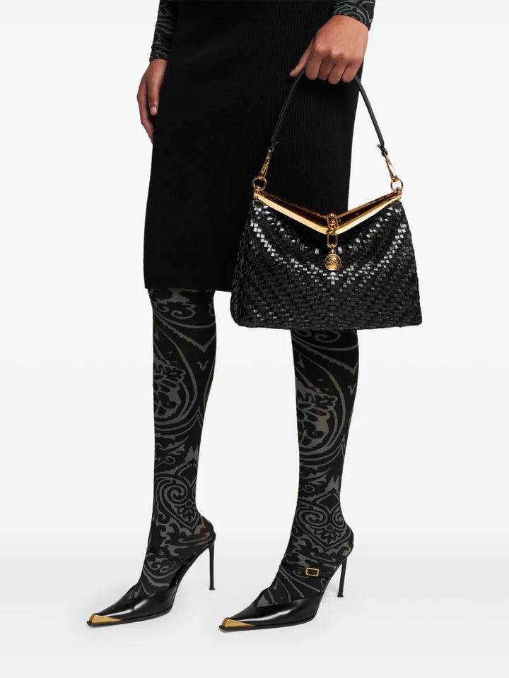 Etro Medium Woven Vela Shoulder Bag — Same as shown — Size One Size — Side View