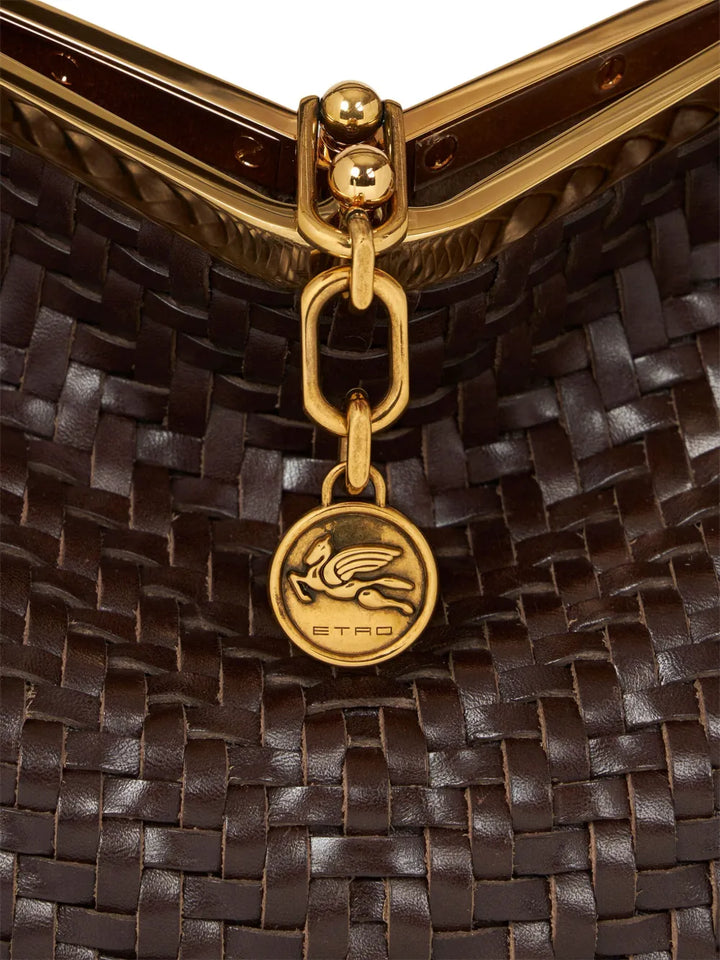 Etro Medium Woven Vela Shoulder Bag — Same as shown — Size One Size — Top View