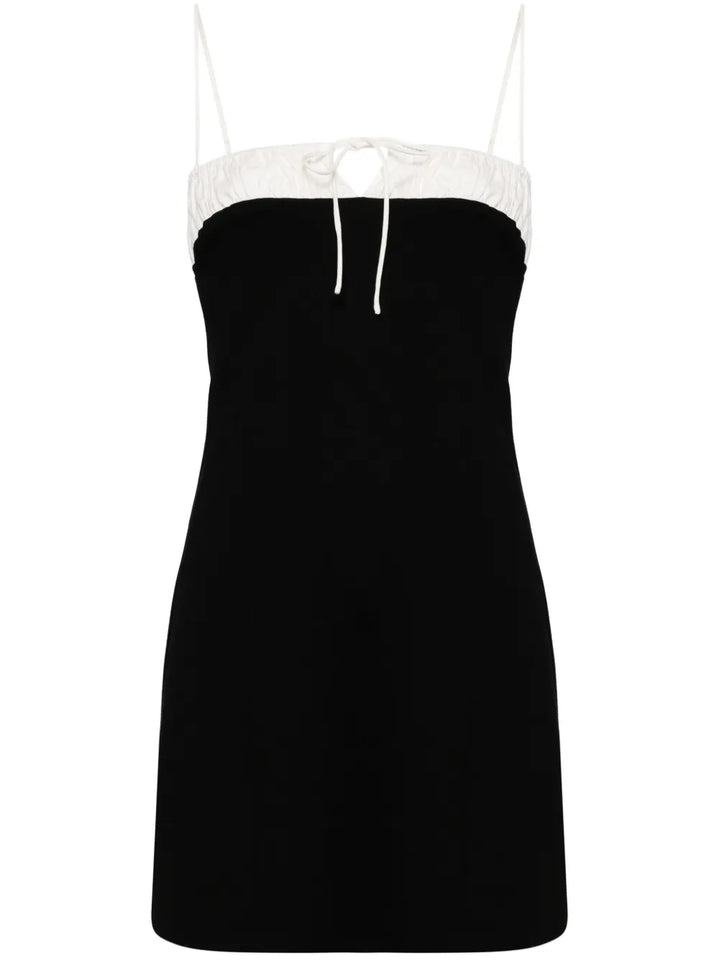 Reformation Sadie Dress — Black/ White/ Red — Size S — Front View