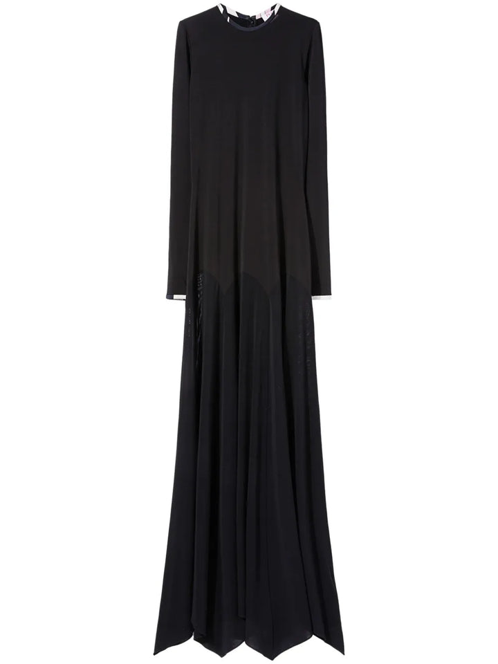 Pucci Knitted Maxi Dress — Black/ Red — Size XS — Front View