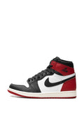 Air Jordan 1 High Og Black Toe Reimagined Sneakers — Black/Red/White — Size US M 6.5 - US W 8 — Detail View