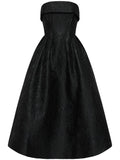Rebecca Vallance Esther Midi Dress — Black/ Red — Size XS — Front View