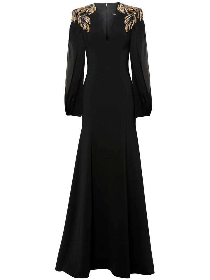 Jenny Packham Mercury Dress — Black — Size S — Front View