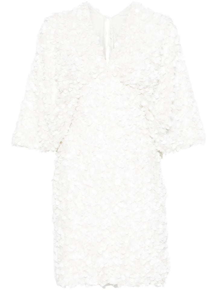 Rotate Birger Christensen Wide Sleeve Mini Dress — White — Size XS — Front View