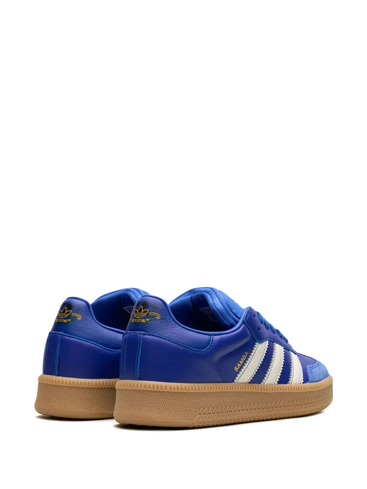 adidas Samba Xlg Olympic Pack - Blue Sneakers — Blue — Size US M 3.5 - US W 5 — Back View