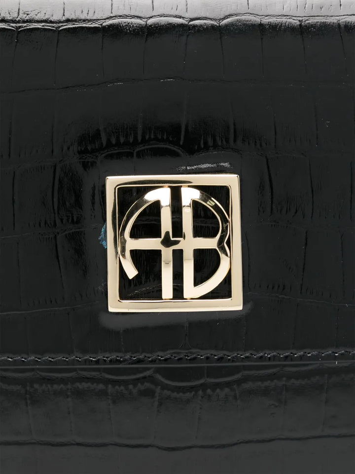 Anine Bing Leather Shoulder Bag — Same as shown — Size One Size — Top View