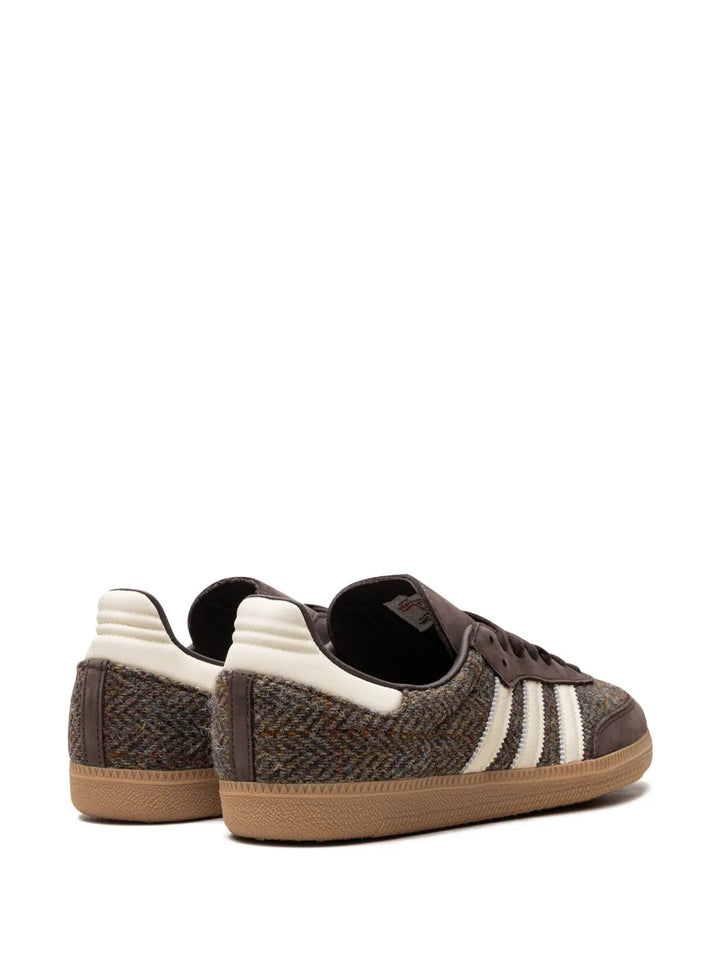 adidas Samba Og Tweed Pack Dark Brown/Cream White/Gum Sneakers — Brown/Beige — Size US M 8.5 - US W 10 — Back View