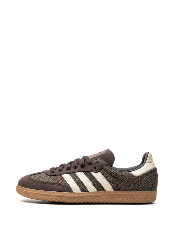 adidas Samba Og Tweed Pack Dark Brown/Cream White/Gum Sneakers — Brown/Beige — Size US M 8.5 - US W 10 — Detail View