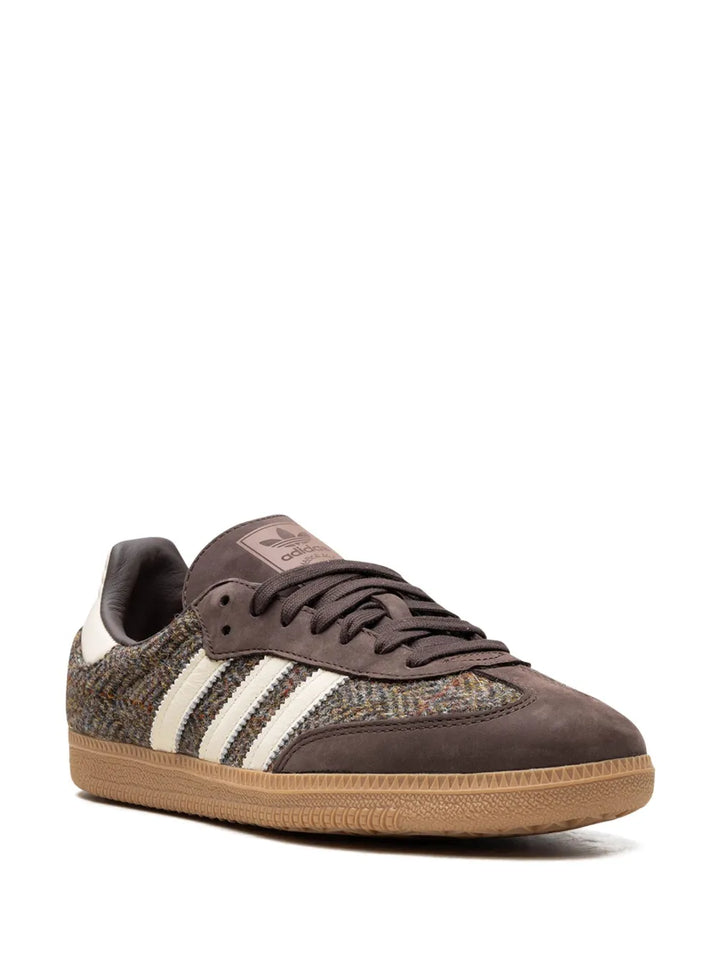 adidas Samba Og Tweed Pack Dark Brown/Cream White/Gum Sneakers — Brown/Beige — Size US M 8.5 - US W 10 — Side View