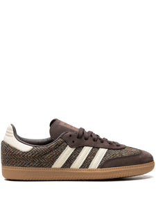 adidas Samba Og Tweed Pack Dark Brown/Cream White/Gum Sneakers — Brown/Beige — Size US M 8.5 - US W 10 — Front View