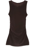 Norma Kamali Pickleball Mini Dress — Brown — Size XS — Front View