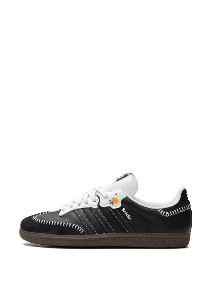 adidas Samba Og D? De Los Muertos - Black Sneakers — Black/Off-White/Grey — Size US M 11.5 - US W 13 — Detail View