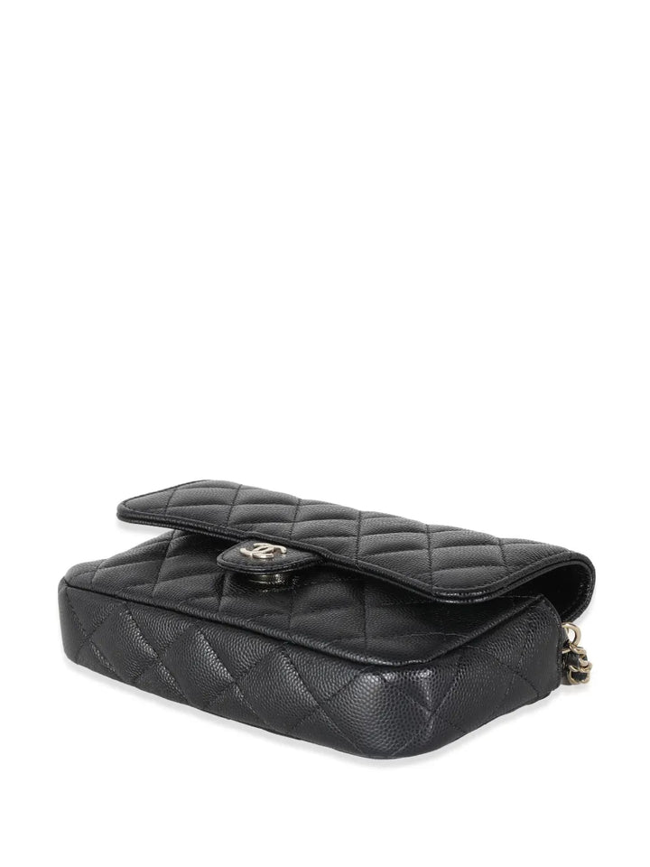 Chanel Pre Owned Diamond Quilted Phone Holder — Same as shown — Size One Size — Back View