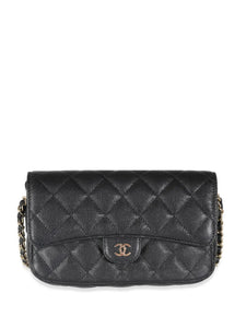 Chanel Pre Owned Diamond Quilted Phone Holder — Same as shown — Size One Size — Front View