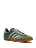 adidas Gazelle Indoor Mineral Green/ Silver Sneakers — Mineral Green/Silver — Size US M 3.5 - US W 5 — Side View