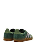 adidas Gazelle Indoor Mineral Green/ Silver Sneakers — Mineral Green/Silver — Size US M 3.5 - US W 5 — Back View