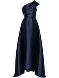 Solace London Alba Maxi Dress — Blue/ Navy — Size S — Front View