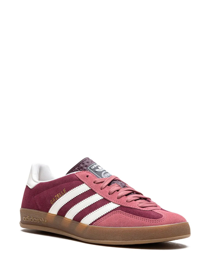 adidas Gazelle Indoor Maroon Sneakers — Burgundy — Size US M 3.5 - US W 5 — Side View