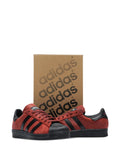 adidas Superstar 82 Sneakers — Burgundy/Black — Size US M 4 - US W 5.5 — Detail View