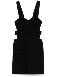 Tom Ford Intarsia Knit Mini Dress — Black — Size XS — Front View