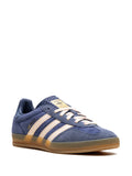 adidas Gazelle Indoor Dark Blue Suede Sneakers — Indigo Blue/White — Size US M 3.5 - US W 5 — Side View