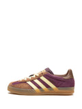 adidas Gazelle Indoor Maroon/Almost Yellow/Preloved Brown Sneakers — Maroon/Yellow/Brown — Size US M 3.5 - US W 5 — Detail View