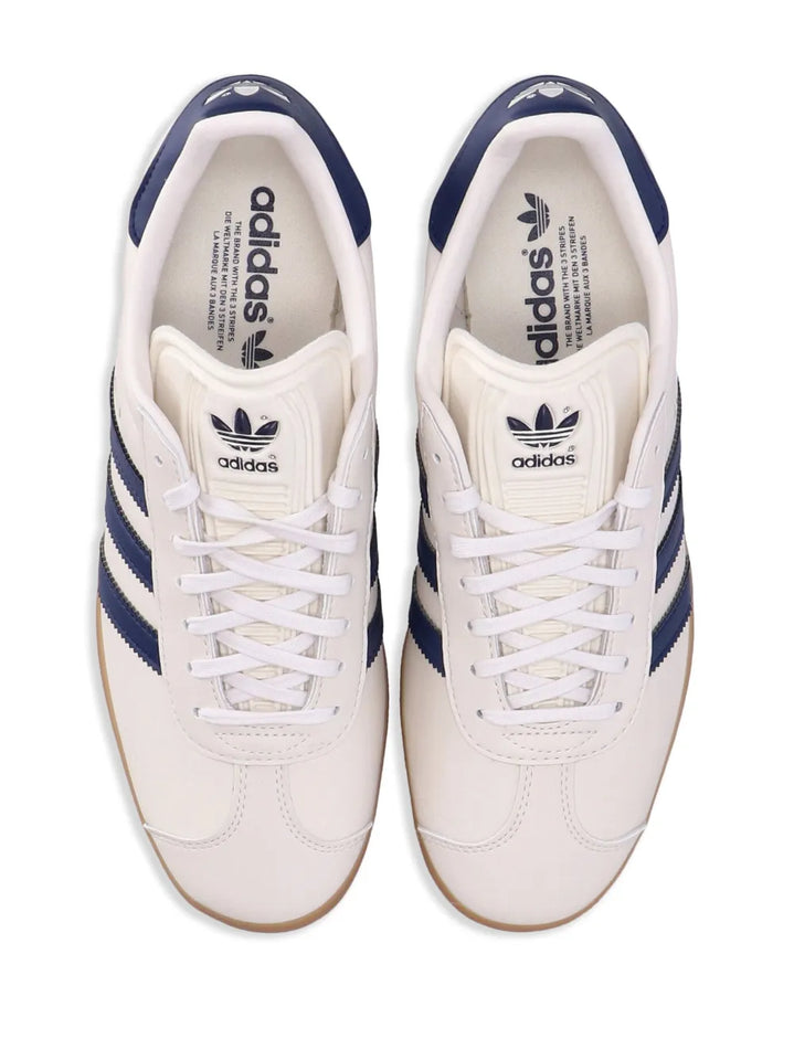 adidas Gazelle Sneakers — White/Navy Blue — Size US M 5 - US W 6.5 — Detail View
