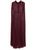 Ana Radu Pleated Gown — Red — Size S — Front View