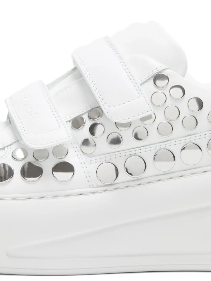 Acne Studios Touch-Strap Platform Sneakers — Optical White — Size US M 11 - US W 12.5 — Detail View