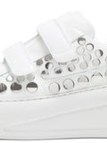Acne Studios Touch-Strap Platform Sneakers — Optical White — Size US M 11 - US W 12.5 — Detail View