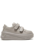 Acne Studios Leather Platform Sneakers — Taupe Grey — Size US M 11 - US W 12.5 — Front View