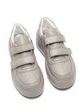 Acne Studios Leather Platform Sneakers — Taupe Grey — Size US M 11 - US W 12.5 — Side View