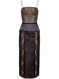 Maison Margiela Inside Out Effect Dress — Brown — Size S — Front View