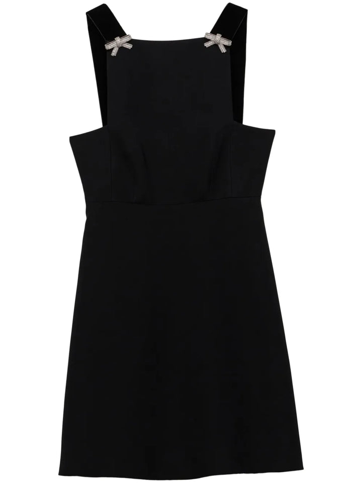 Prada Cady Mini Dress — Black — Size XS — Front View