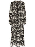 La Doublej Graphic Print Shirt Dress — Black/ White — Size XS — Front View