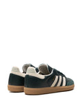 adidas Samba Shadow Green Cream White Gold Metallic Sneakers — Dark Green/White — Size US M 8.5 - US W 10 — Back View