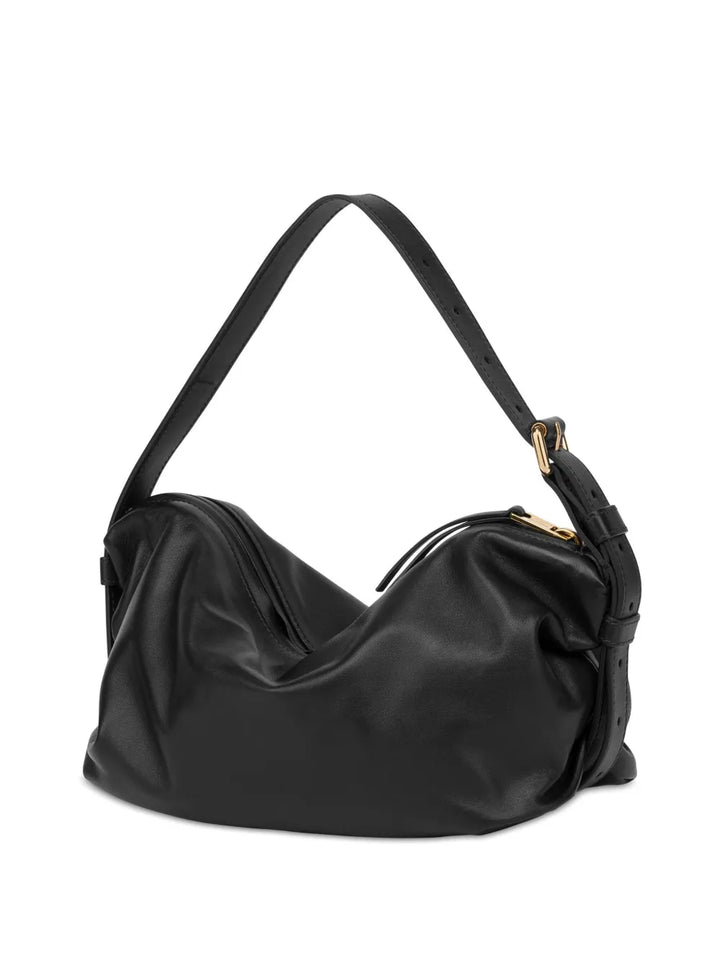 Moschino Tie Me Leather Shoulder Bag — Same as shown — Size One Size — Side View