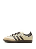 adidas Samba Og Cream White/Dark Brown Sneakers — Cream White/Brown — Size US M 11.5 - US W 13 — Detail View