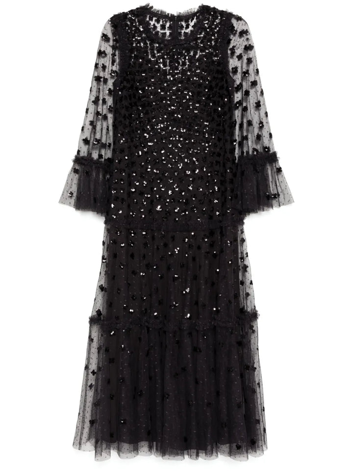 Needle Thread Glisten Maxi Dress — Black — Size XS — Front View