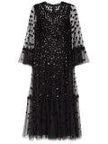 Needle Thread Glisten Maxi Dress — Black — Size XS — Front View