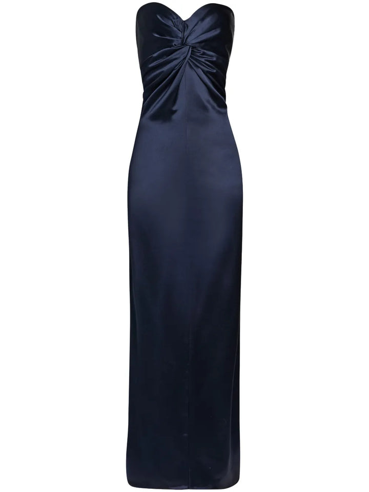 Retrofete Olivine Dress — Blue/ Navy — Size XS — Front View